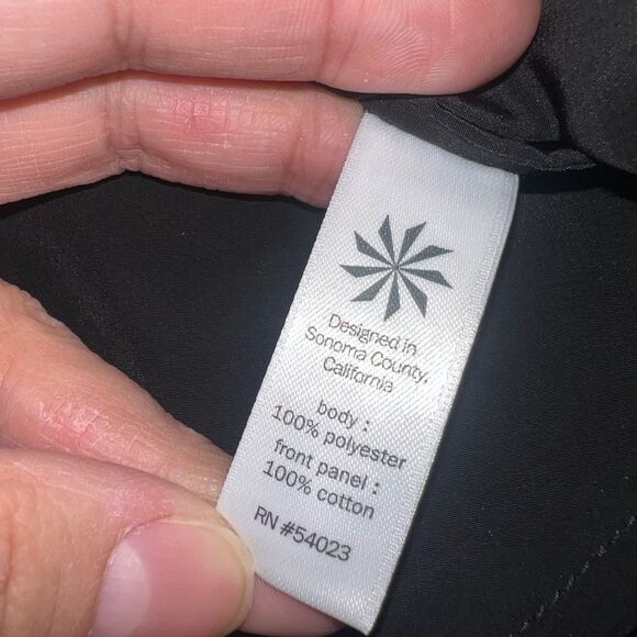 Athleta Dunes Eyelet Lace Tank Top Tie Back Black Size Medium EUC - Picture 6 of 9